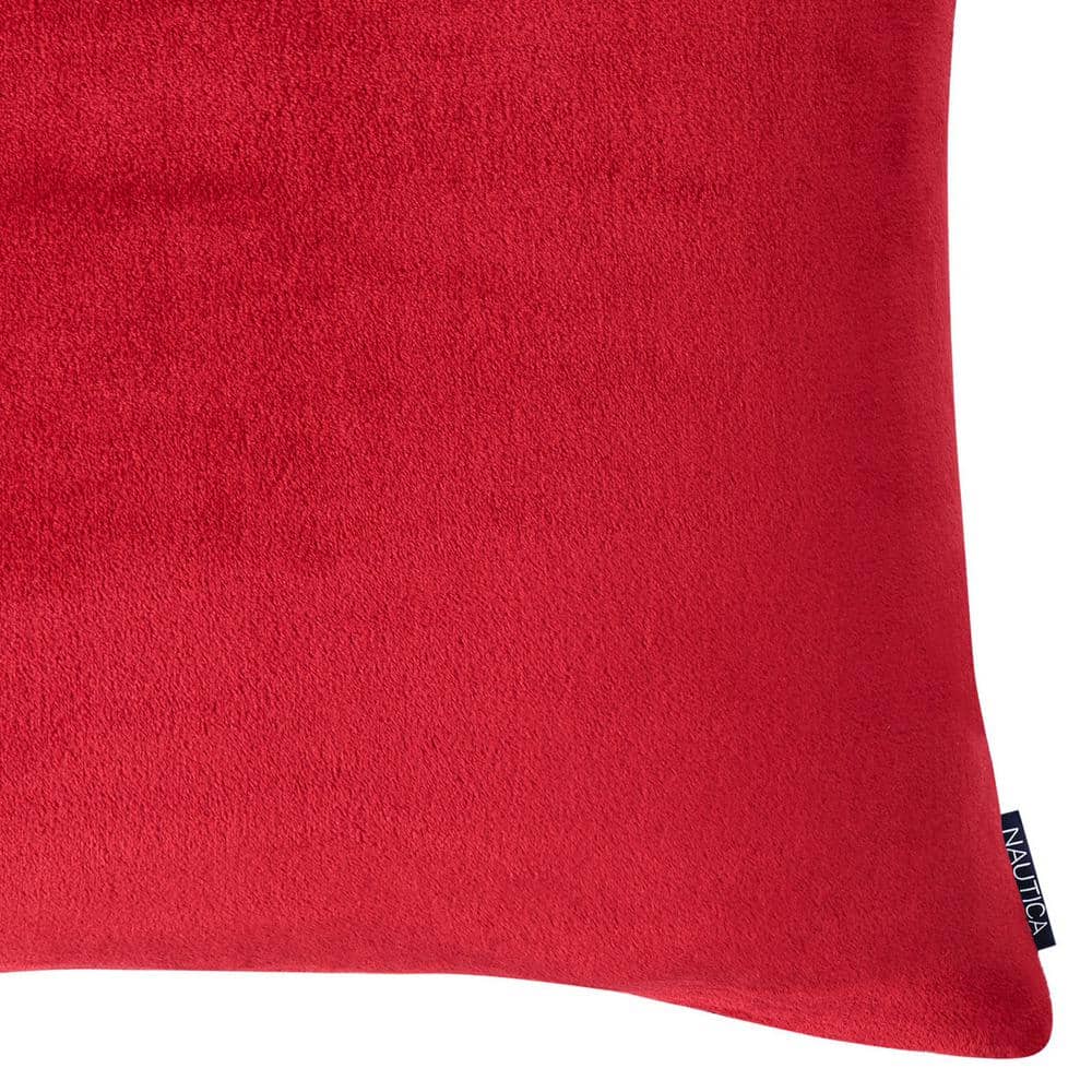 Ultra Soft Plush Solid 1-Piece Red Microfiber European Sham