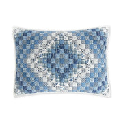 Charter Club Trip Around the World Artisan Cotton Sham, Standard,Blue