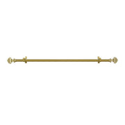 Buono II Bach 48 in. - 86 in. Adjustable 3/4 in. Single Curtain Rod in Antique Gold Bach Finials