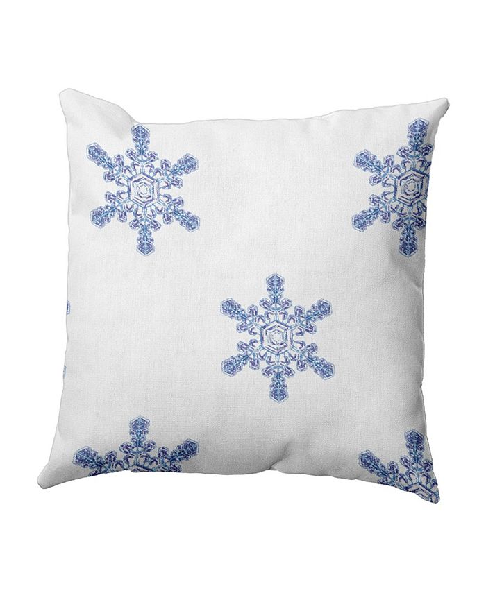 16 Inch White Decorative Christmas Throw Pillow - White
