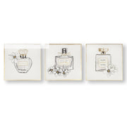 Pretty Perfume Bottles Canvas Wall Art 3-piece Set
