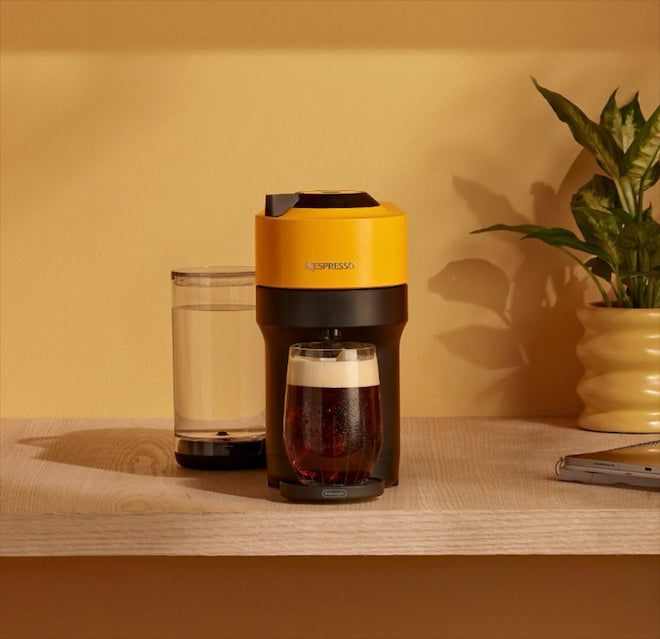 Nespresso Vertuo Pop+ Coffee and Espresso Machine by Breville - mango yellow