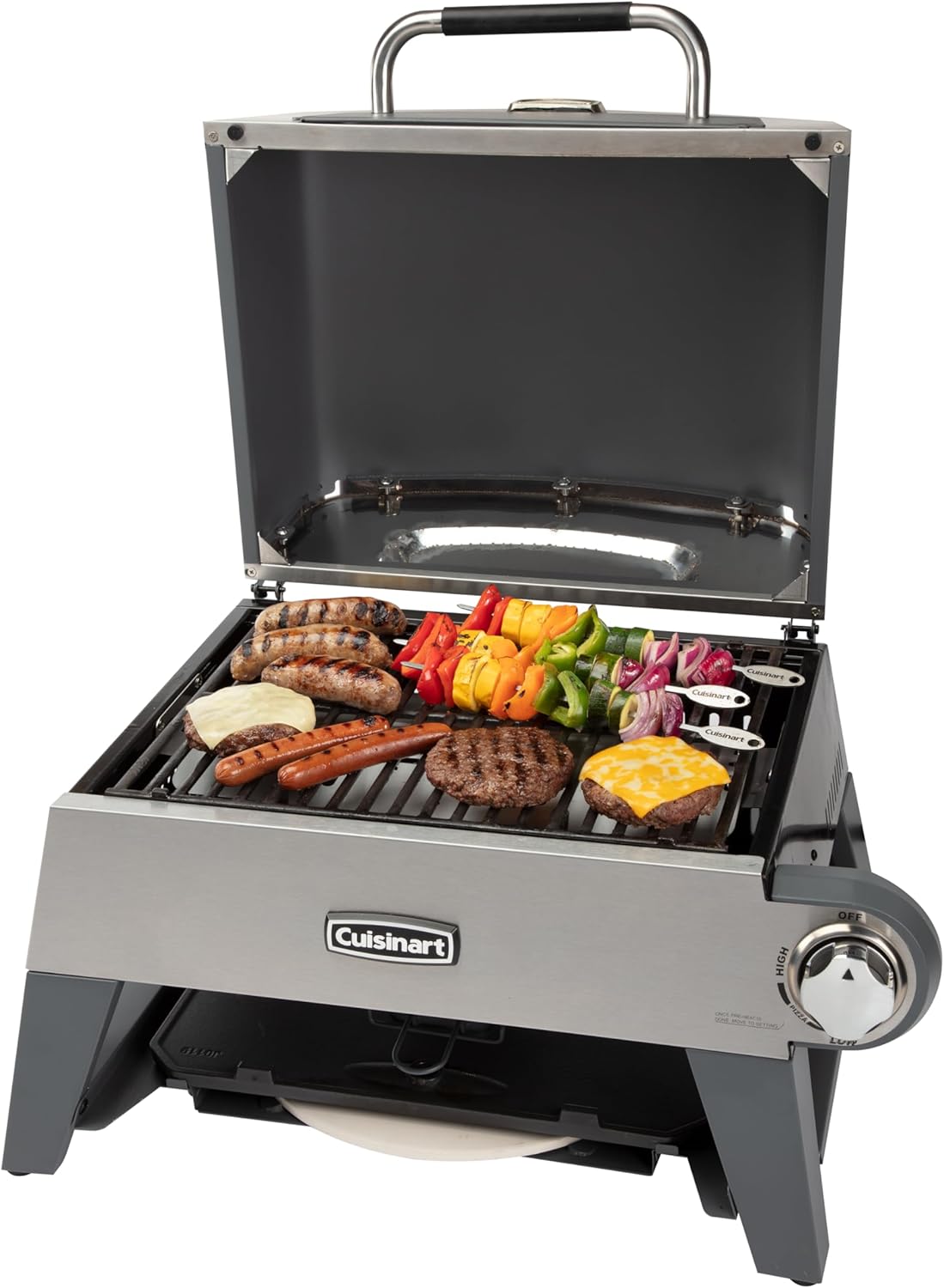 Cuisinart CGG-403 Pizza Oven 3-in-1 Grill, Griddle, Stainless Steel