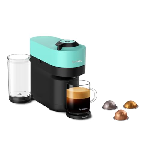 Nespresso Vertuo Pop+ Coffee and Espresso Machine by Breville - Aqua Mint
