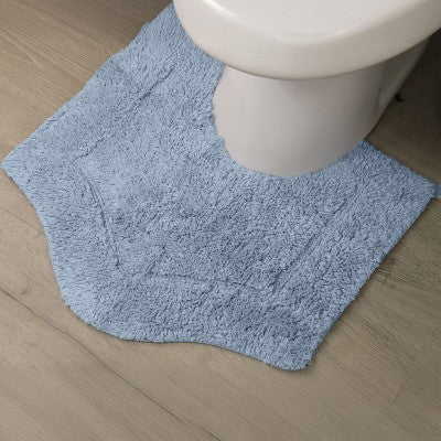 20"x20" Waterford Collection Blue Cotton Tufted Bath Rug - Home Weavers
