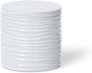by The Sea Collection Canister, One Size, White Swirl