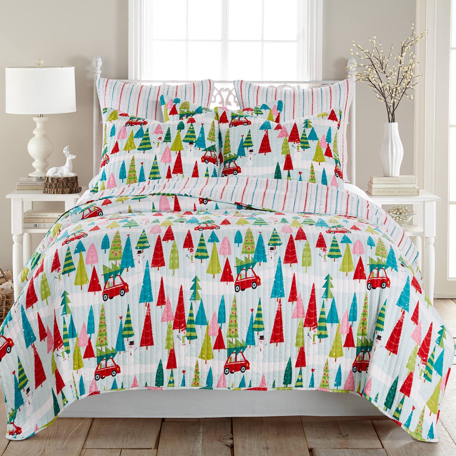 Levtex Home Merry & Bright Holly Jolly Quilt or Sham