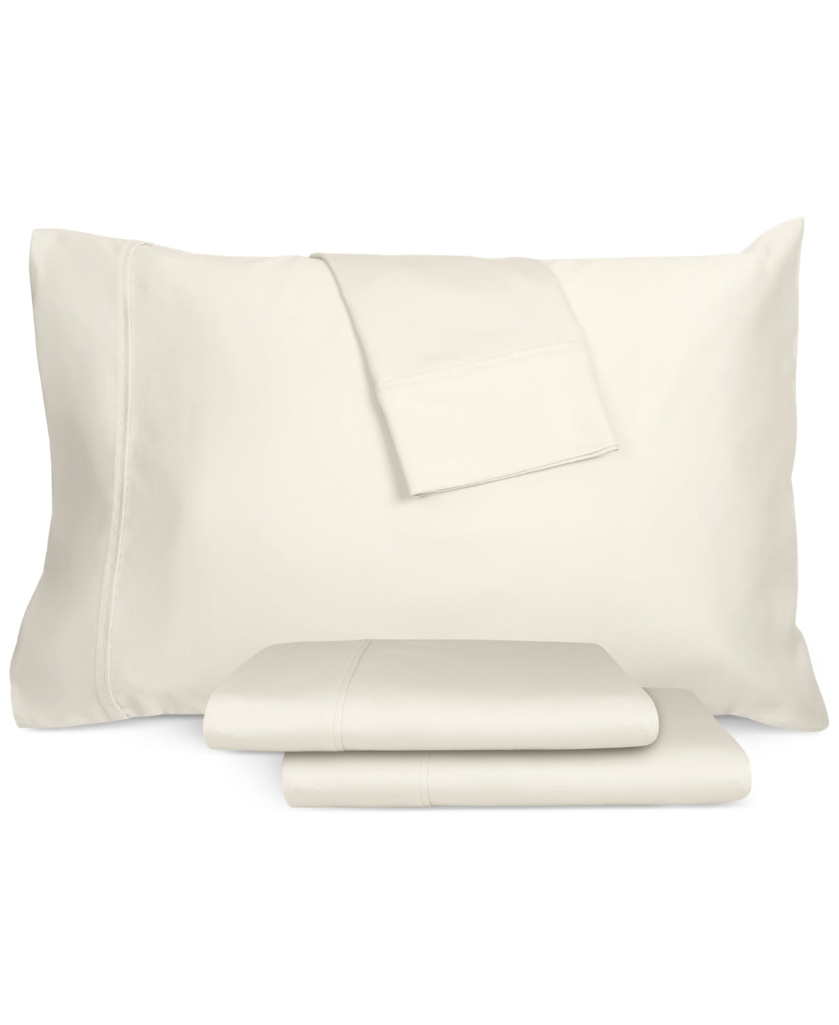 Beyond Green Organic Cotton 300-Thread Count Sateen 4-Pc. Sheet Set, King - Ivory