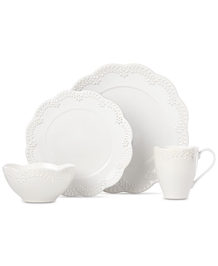 Lenox Chelse Muse Floral 4-Pc. Place Setting - White