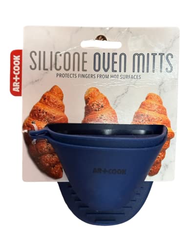 AR+Cook Silicone Mini Oven Mitts-Heat Resistant, Potholders for Kitchen, Mini Oven Gloves, Kitchen Mittens, Pinch Mitts, Cute Cooking Mitt