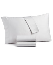 Oake Solid 300 Thread Count Cotton Tencel Pillowcase, King, Created for Macy's - Grey