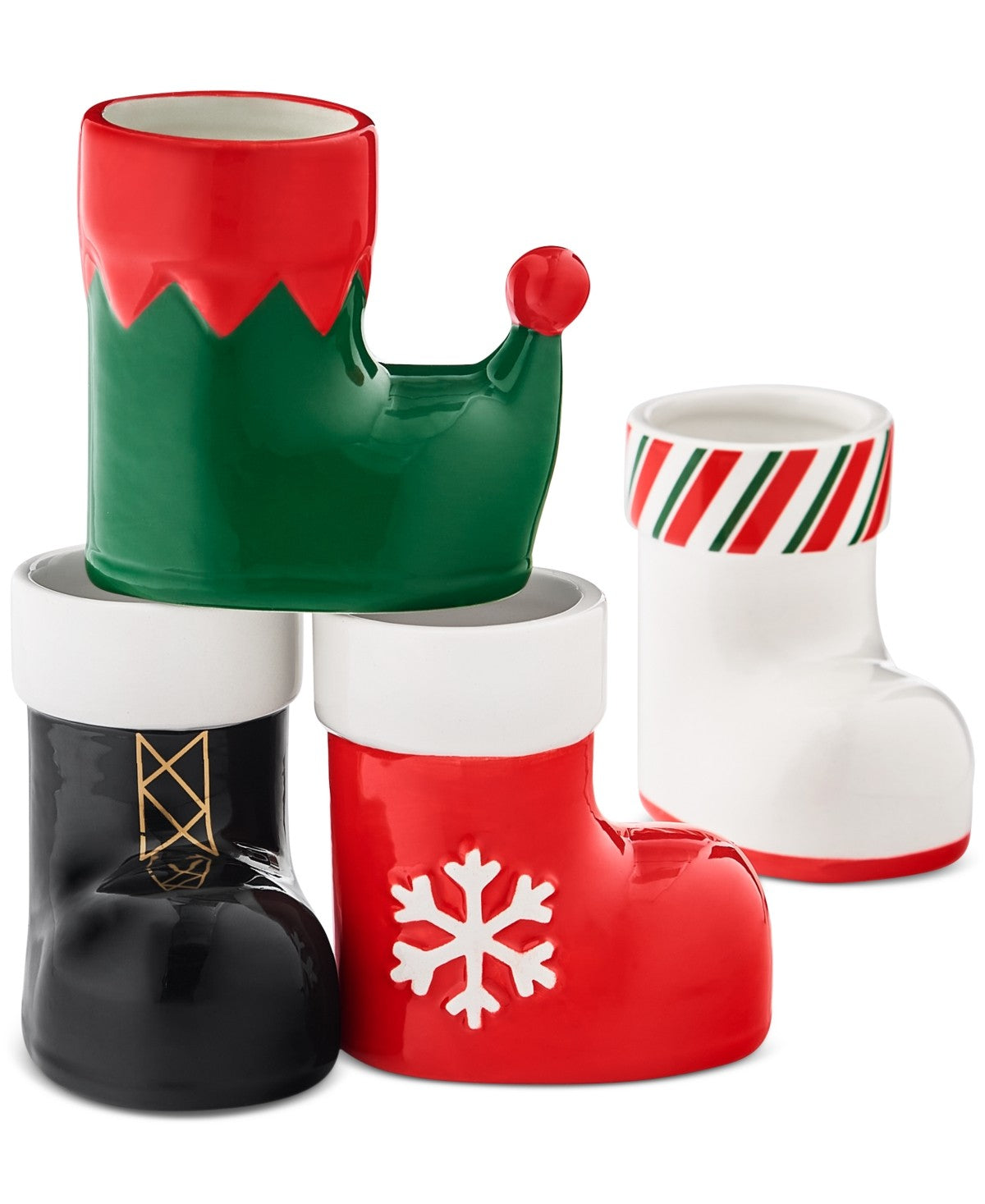 Holiday Lane 4-Pc. Boot-Shaped Shot Glasses Set