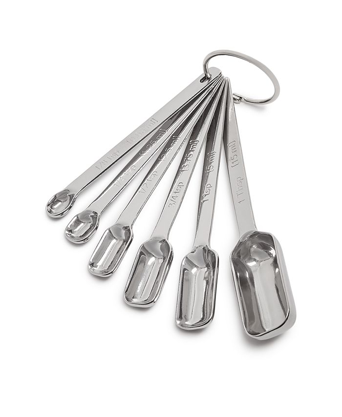 The Cellar 6-Piece Stainless Steel Spice Spoon Set - White