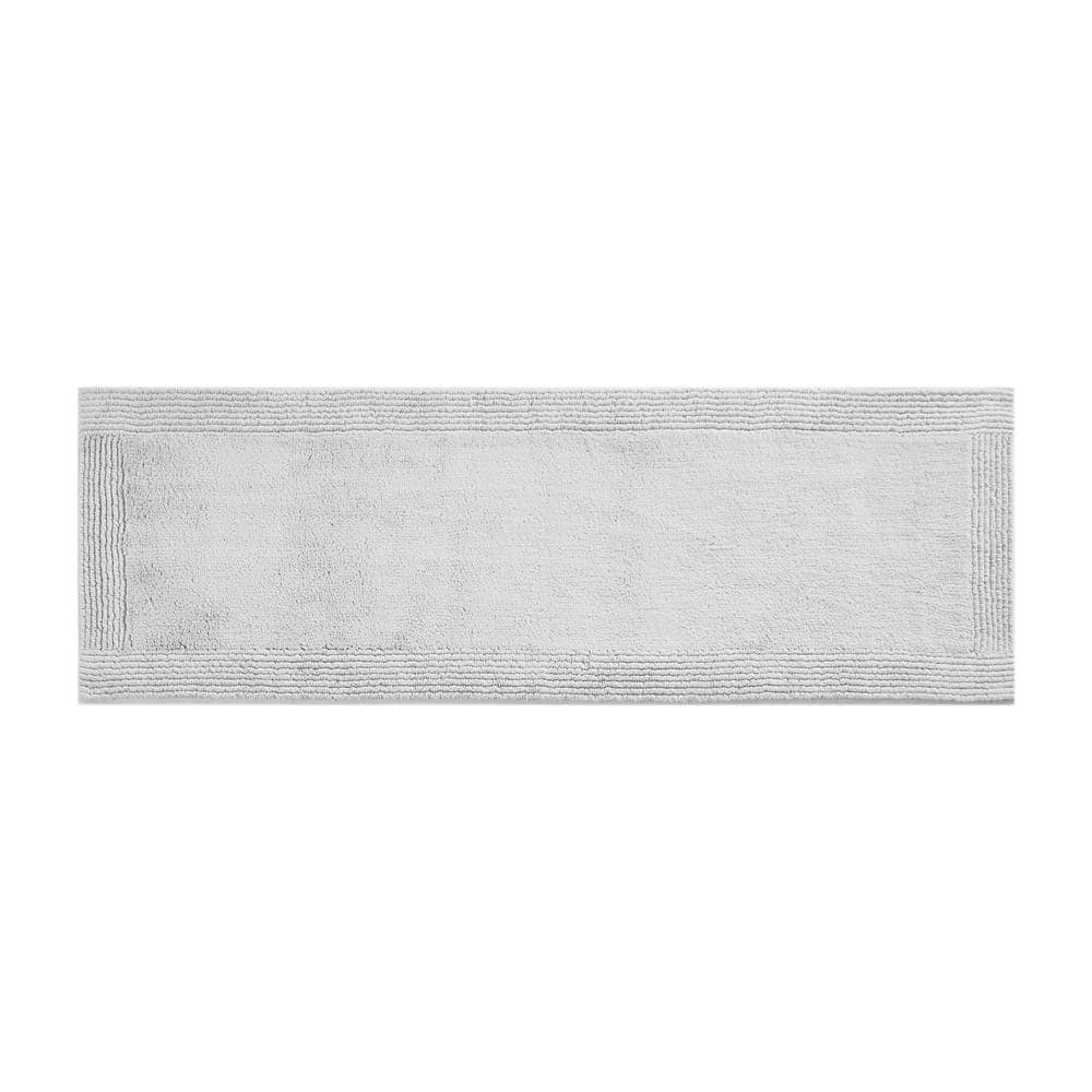 Splendor Grey 24 in. x 72 in. 100% Cotton Tufted 3000 GSM Reversible Bath Mat Rug
