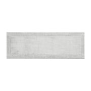 Splendor Grey 24 in. x 72 in. 100% Cotton Tufted 3000 GSM Reversible Bath Mat Rug