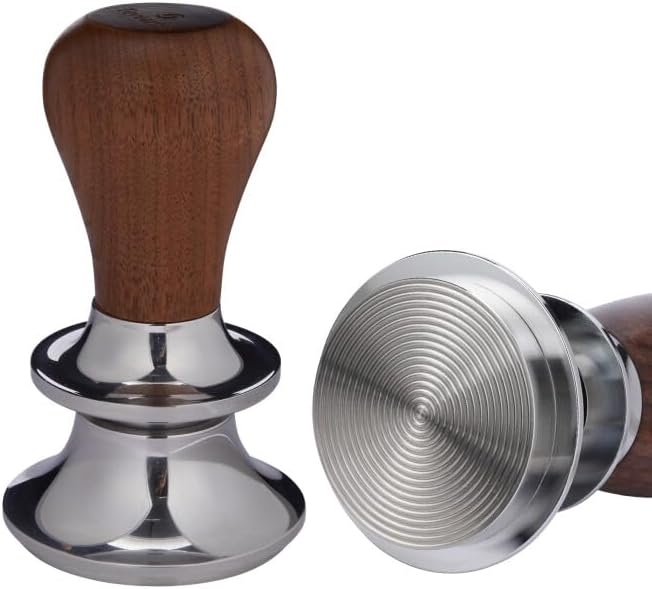 54mm Tamper Replacement for Breville tamper Adjustable Depth The espresso tamper made of Stainless Steel and Solid wood it's a good Coffee Tamper for Home espresso barista(53.3mm)