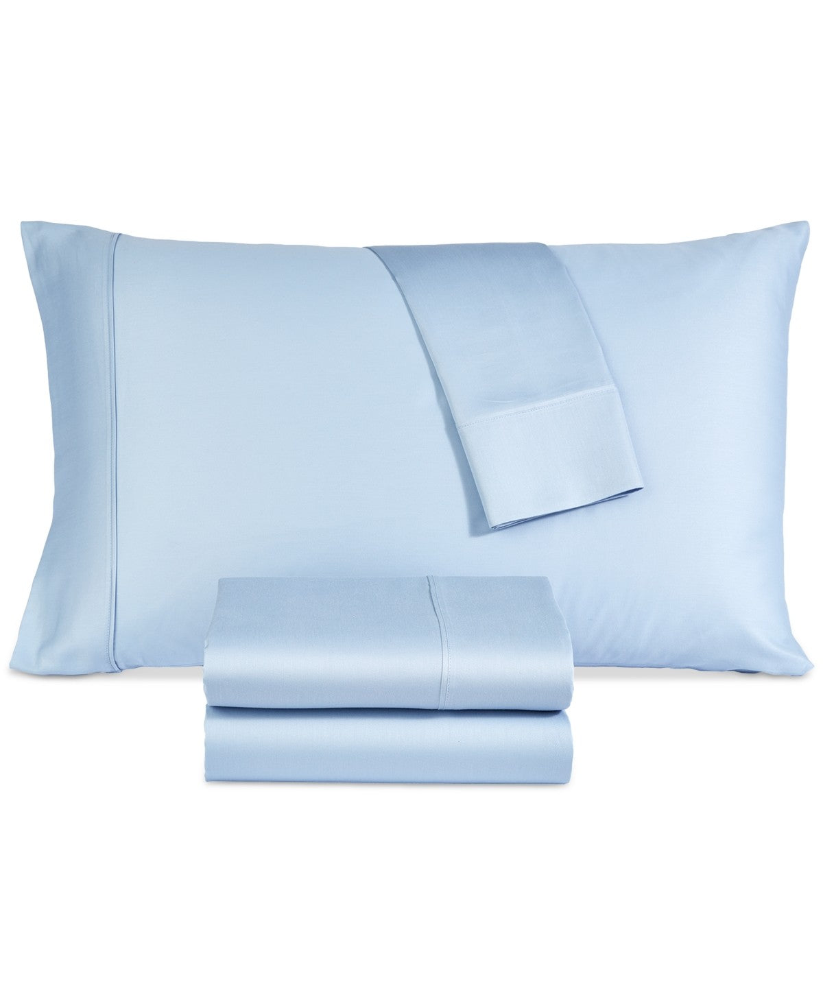 Last Act! Sunham 800-Thread Count Triblend 4-Pc. Sheet Set, California King - Blue