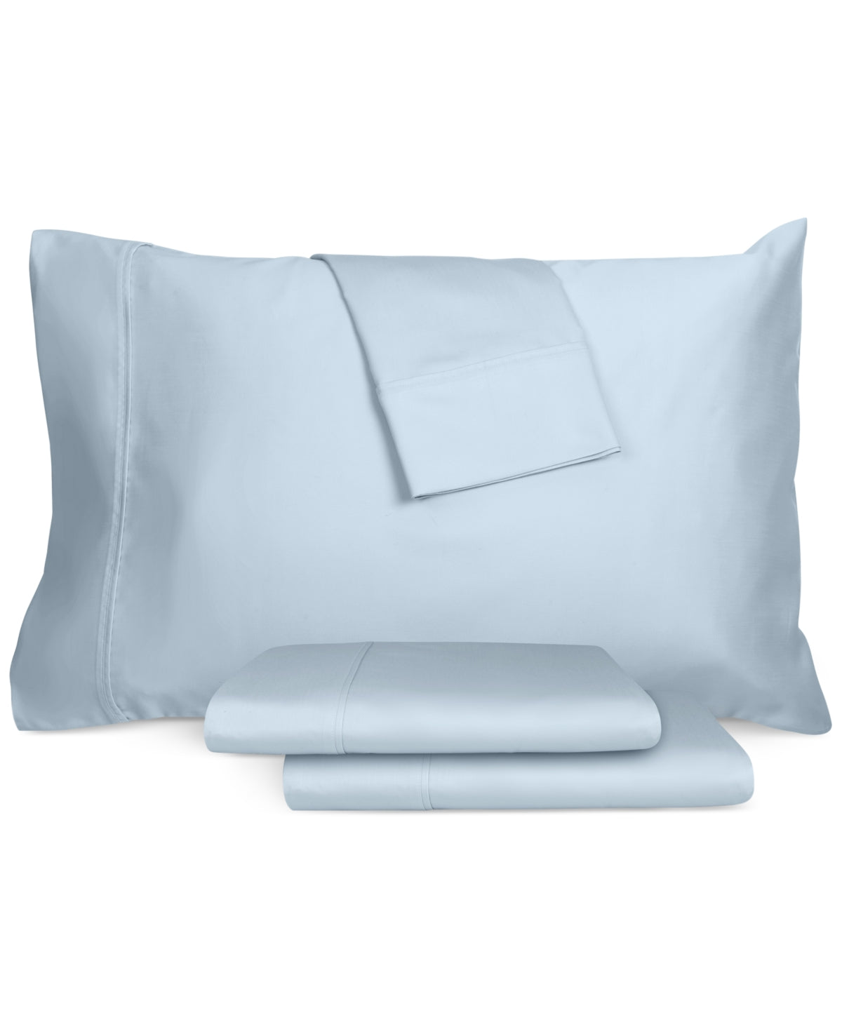 Beyond Green Organic Cotton 300-Thread Count Sateen 4-Pc. Sheet Set, California King - Blue