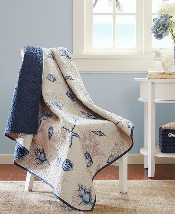 Madison Park Bayside Quilted Throw, 60" x  70" - Blue - Throw