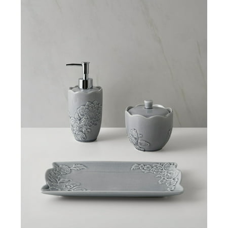 Decor Studio Hannah-Denim 3-Pc. Bath Accessory Set - Blue