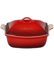 Le Creuset Heritage Stoneware 4.5 Quart Deep Baker with Lid - Red - 4.5 Quart