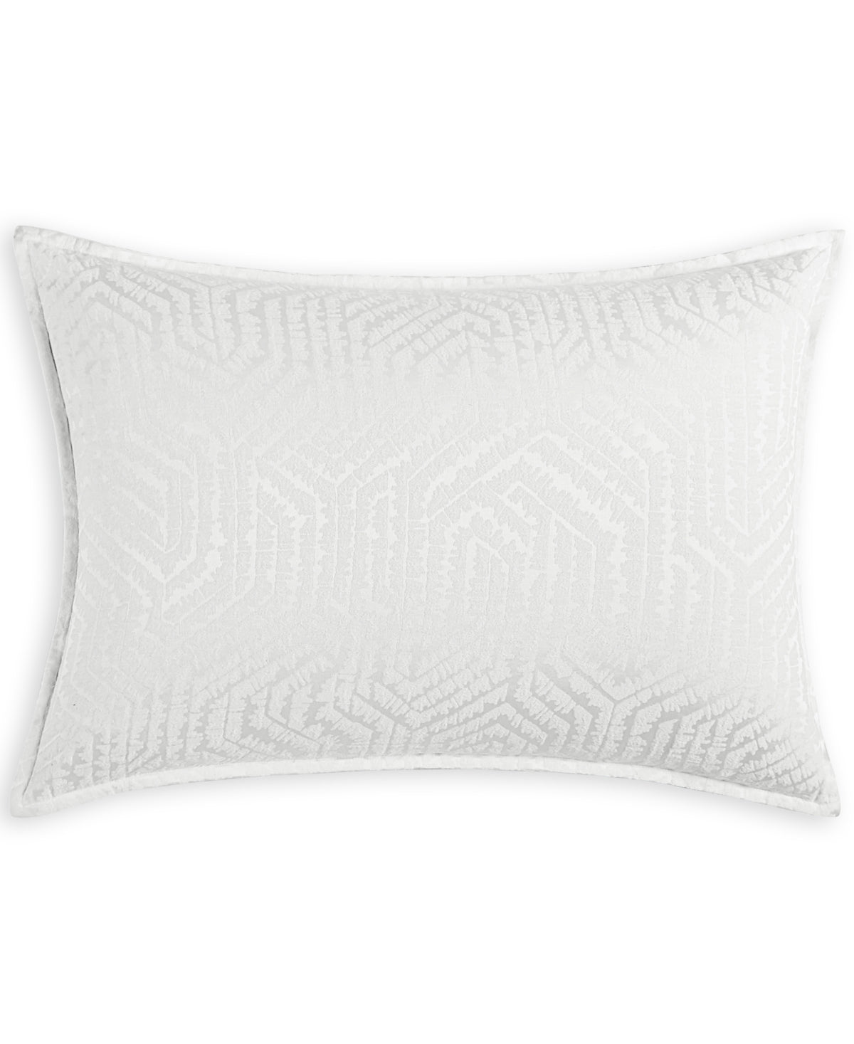 Hotel Collection Etched Geo Sham, Standard, Created for Macy's - White