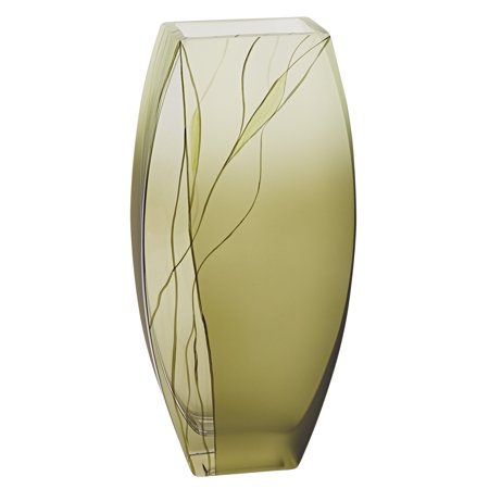 Evergreen 12.5 in. European Design Mouth Blown Decorative Vase