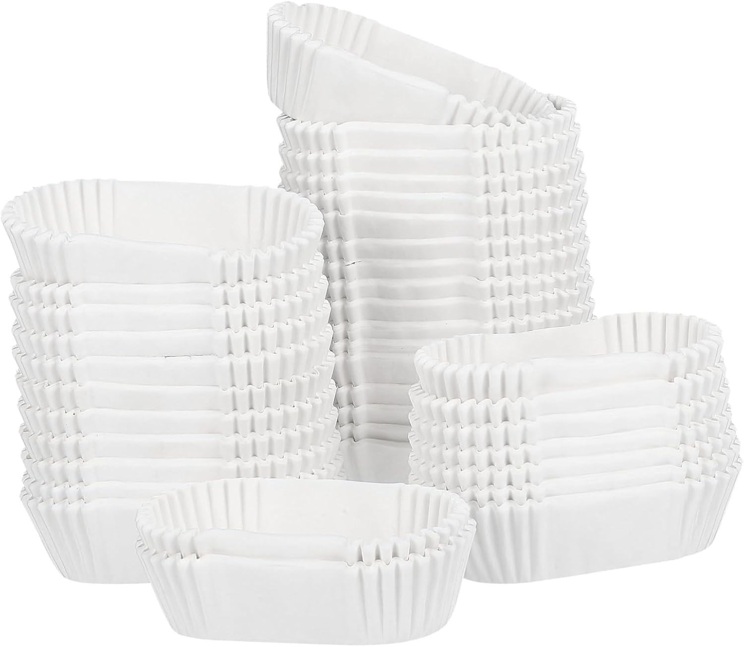 DOITOOL 1000PCS Baking Cups Oval Cake Paper Tray Safe Grease Proof Cupcake Liners Boat Shape Paper Cups Muffin Baking Tray for Cake Balls Muffins Cupcakes - 2.83 x 1.38x 1.98 inch