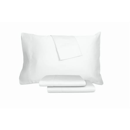 Aq Textiles white Percale Solid 220-Thread Count 4-Pc. Sheet Set, US Queen
