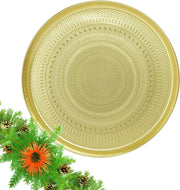 Metal Round Gold Serving Tray