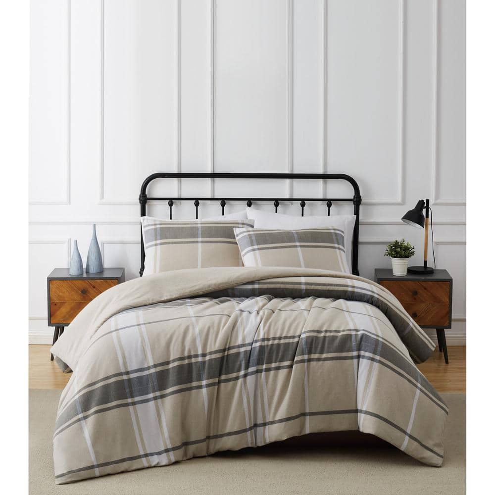 Preston Plaid 2-Piece Cotton Flannel Twin / Twin XL Duvet Cover Set