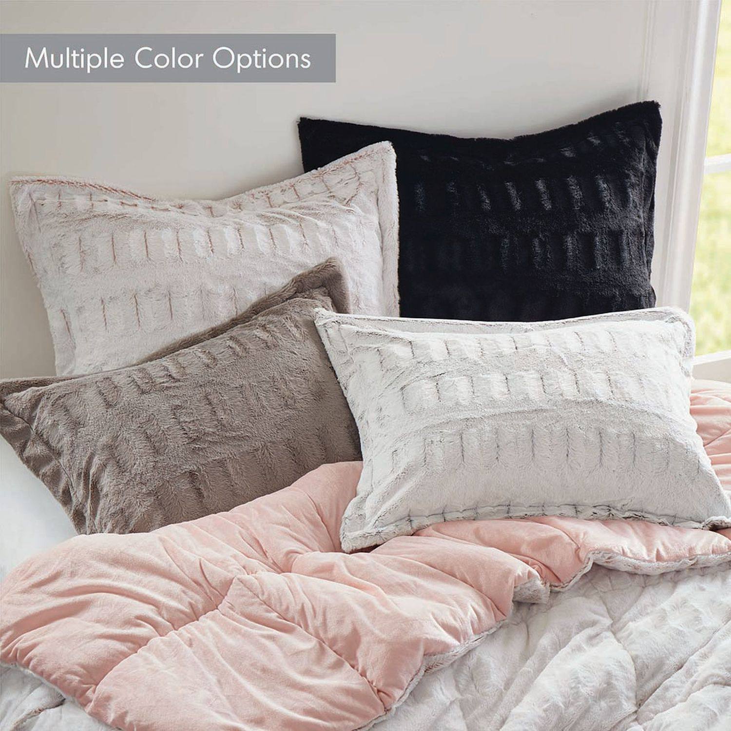 Madison Park Margot Long Faux Fur Comforter Set