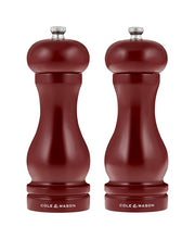 Cole & Mason 2 Piece Salt and Pepper Mill Capstan Gloss Gift Set - Red