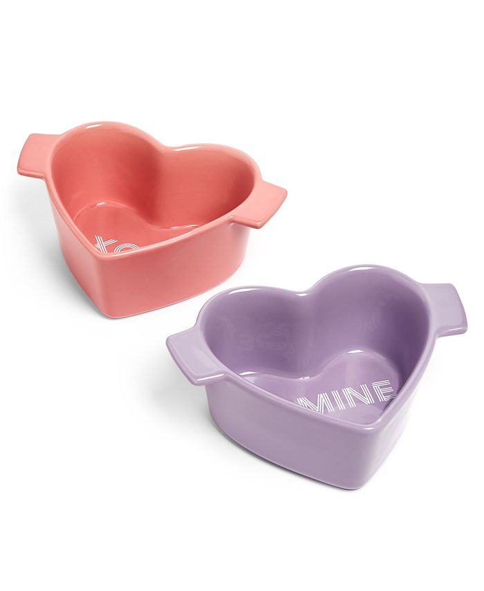 The Cellar 2-Pc. Heart Stoneware Cocotte Set, Exclusively at Macy s - White
