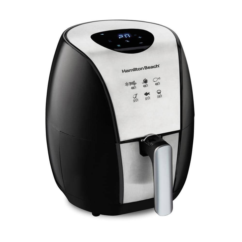 3.4 Qt. Black Air Fryer with Nonstick Basket