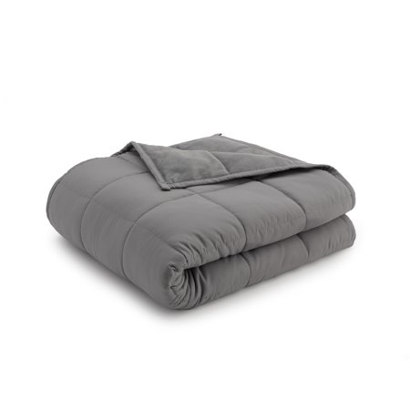 Ella Jayne Reversible Weighted Anti-Anxiety Blanket, Gray Gray