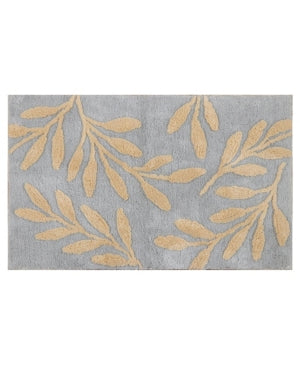 Riviera Home Overtuft Leaves 27" X 45" Accent Rug - Grey