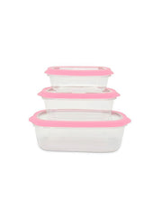 Sedona Kitchen 3-Piece Food Storage Container Set - Pink - No Size