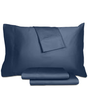 Aq Textiles Percale Solid 4-Pc. Sheet Set, Queen - Navy