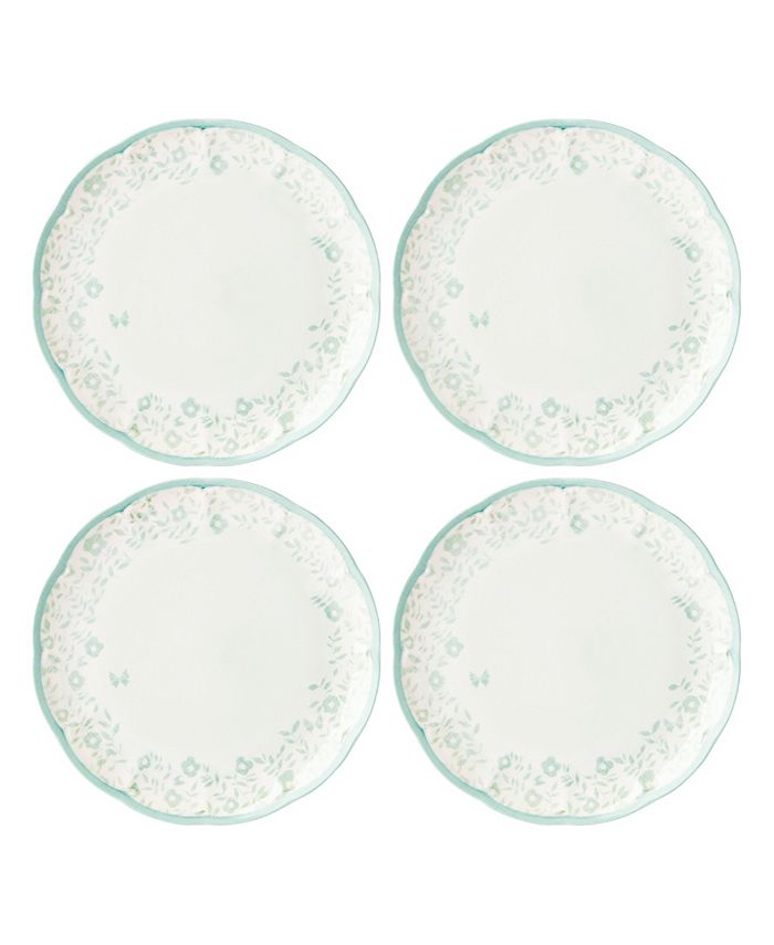 Lenox Butterfly Meadow Cottage Dinner Plate Set, Set of 4 - White