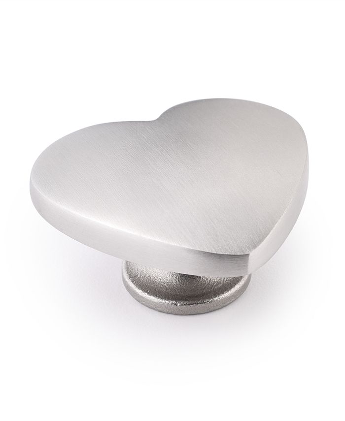 The Cellar Enamel Cast Iron Cookware Heart Silver-Tone Knob, Created for Macy's - White