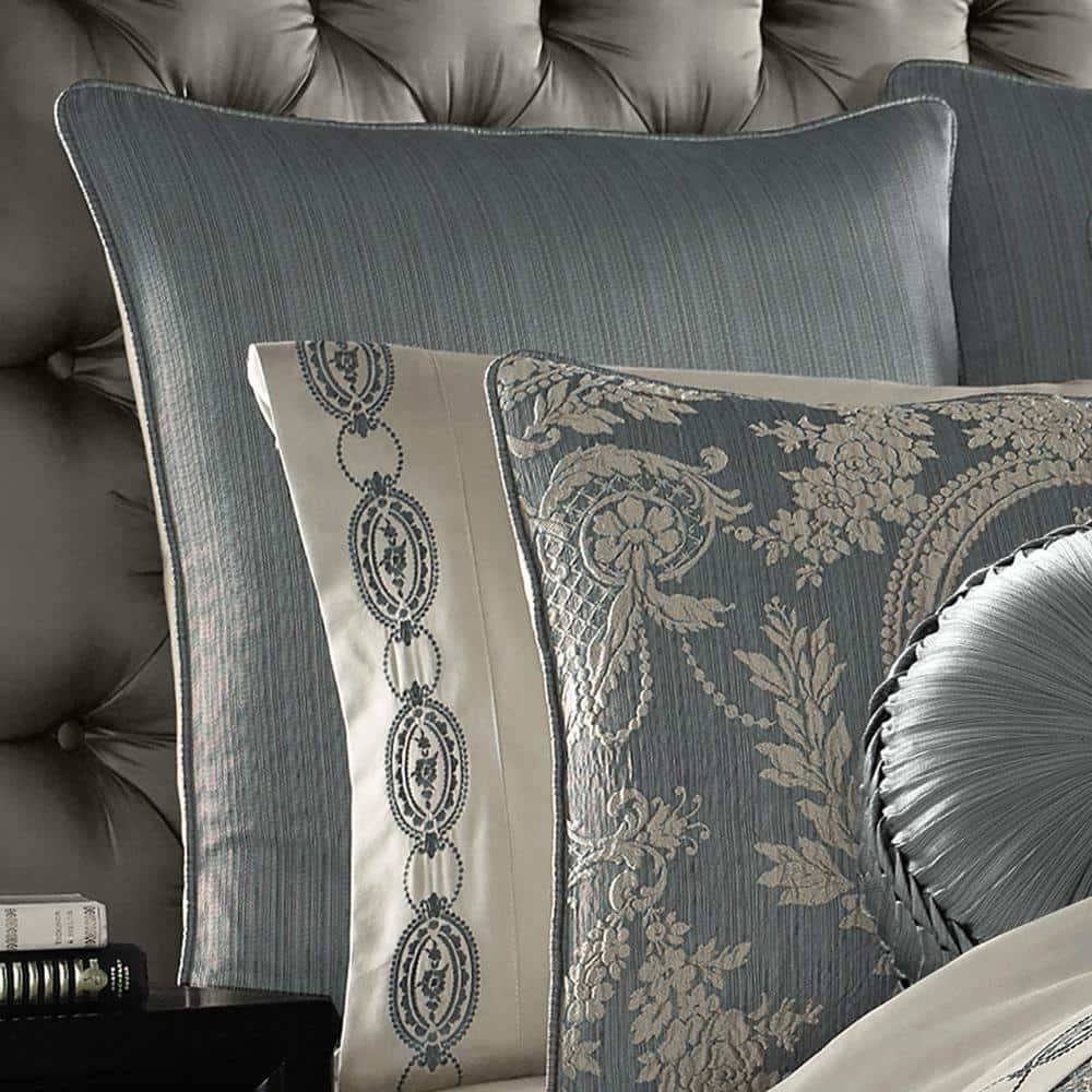 Nadine Blue Polyester Euro Sham