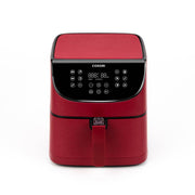 Premium 5.8 Qt. Red Air Fryer with Skewer Rack Set