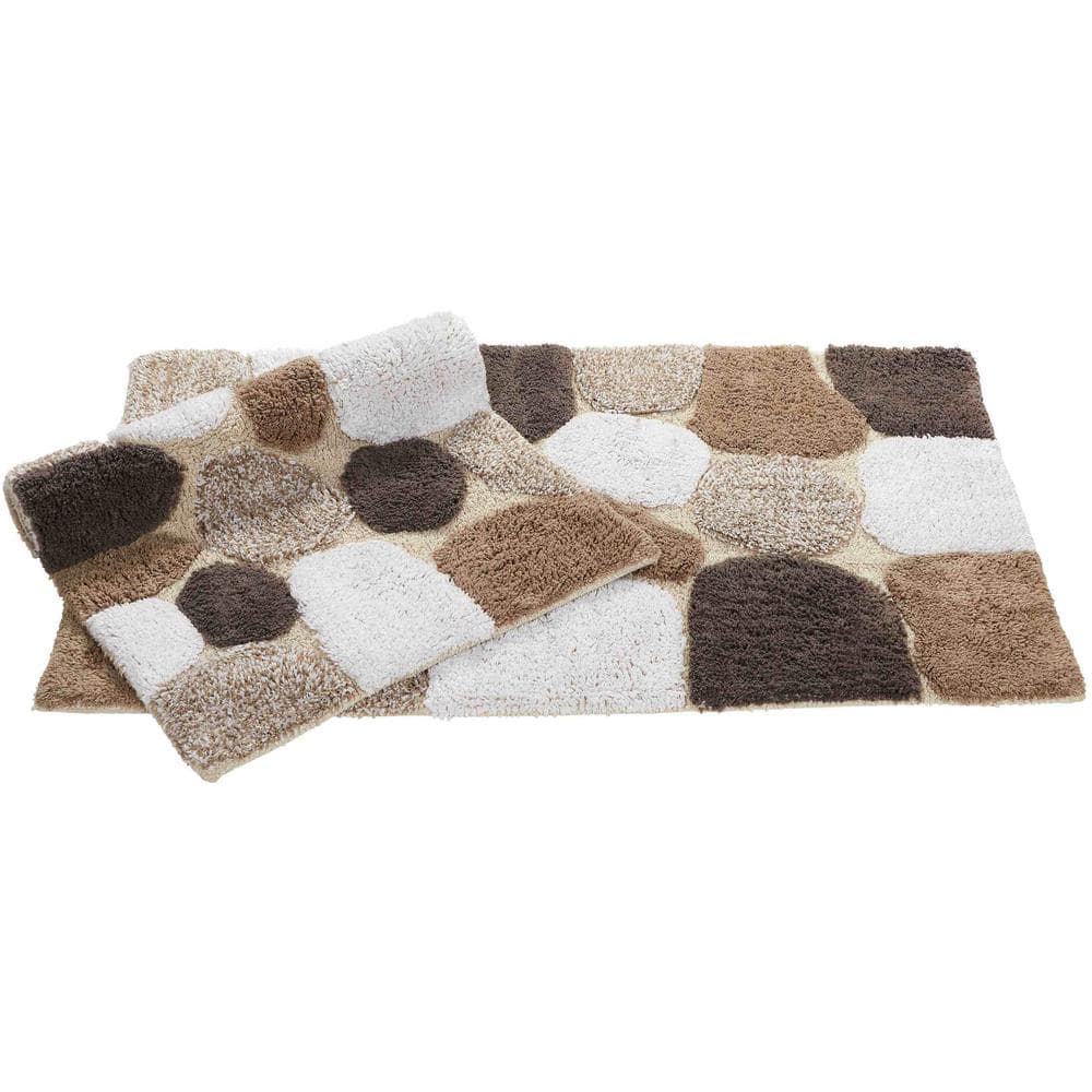 Pebbles Safari 24 in. x 40 in. Cotton 2-Piece Bath Rug Set