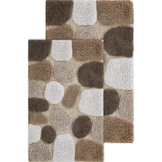Pebbles Safari 24 in. x 40 in. Cotton 2-Piece Bath Rug Set