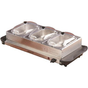 4.5 Qt. Silver Buffet Server with 3 Crocks