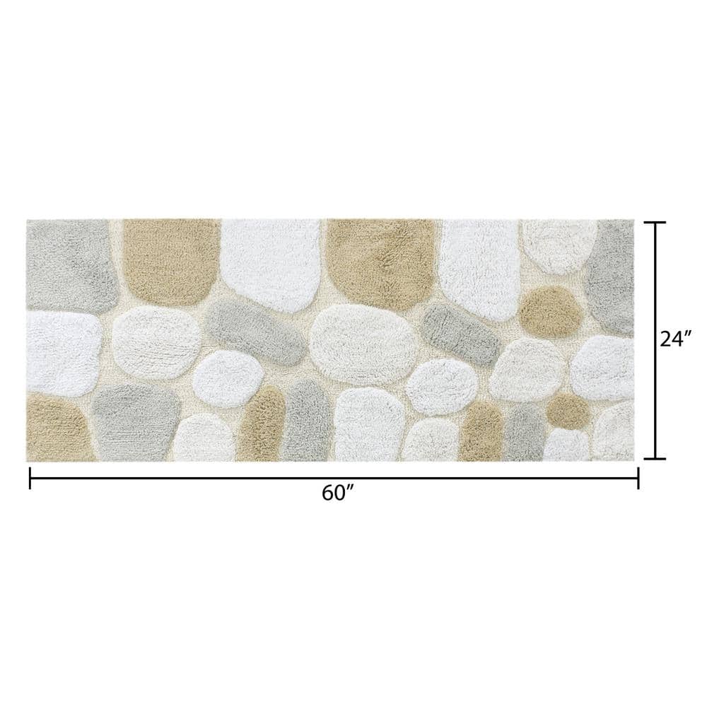 Pebbles Spa 24 in. x 60 in. Bath Rug Runner