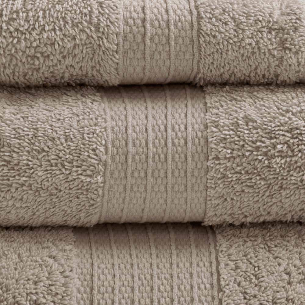 Organic 6-Piece Tan Cotton Bath Towel Set