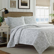 Island Memory 2-Piece Gray Cotton Twin Quilt Set