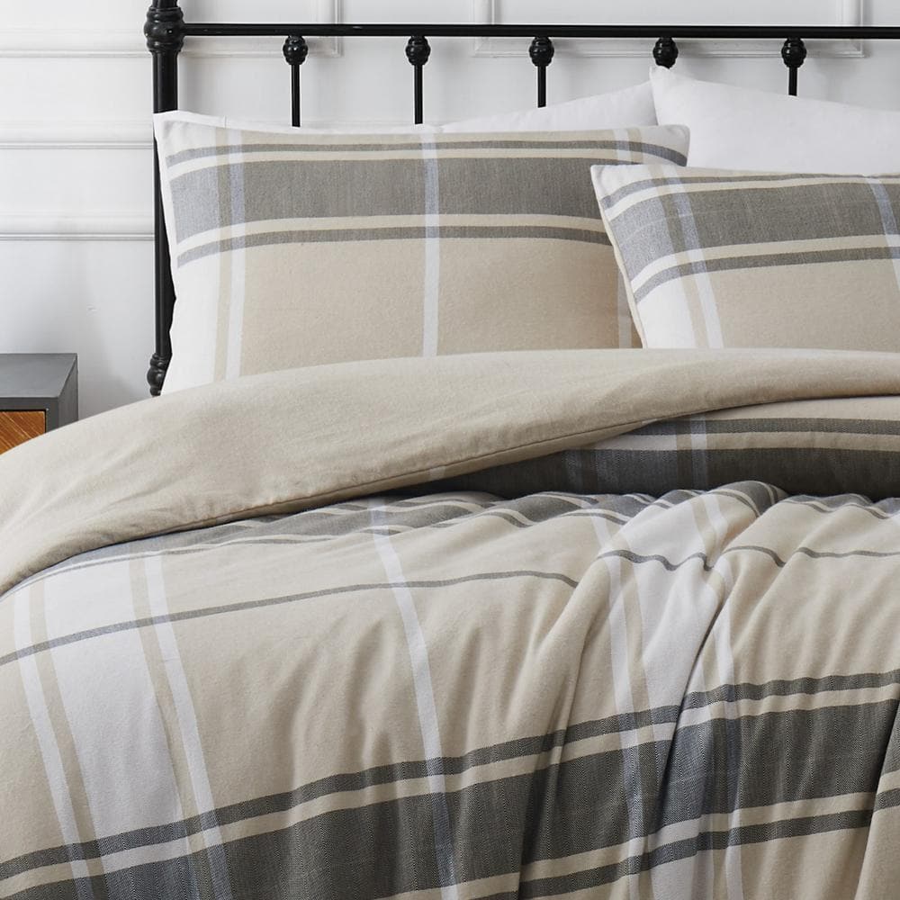 Preston Plaid 2-Piece Cotton Flannel Twin / Twin XL Duvet Cover Set